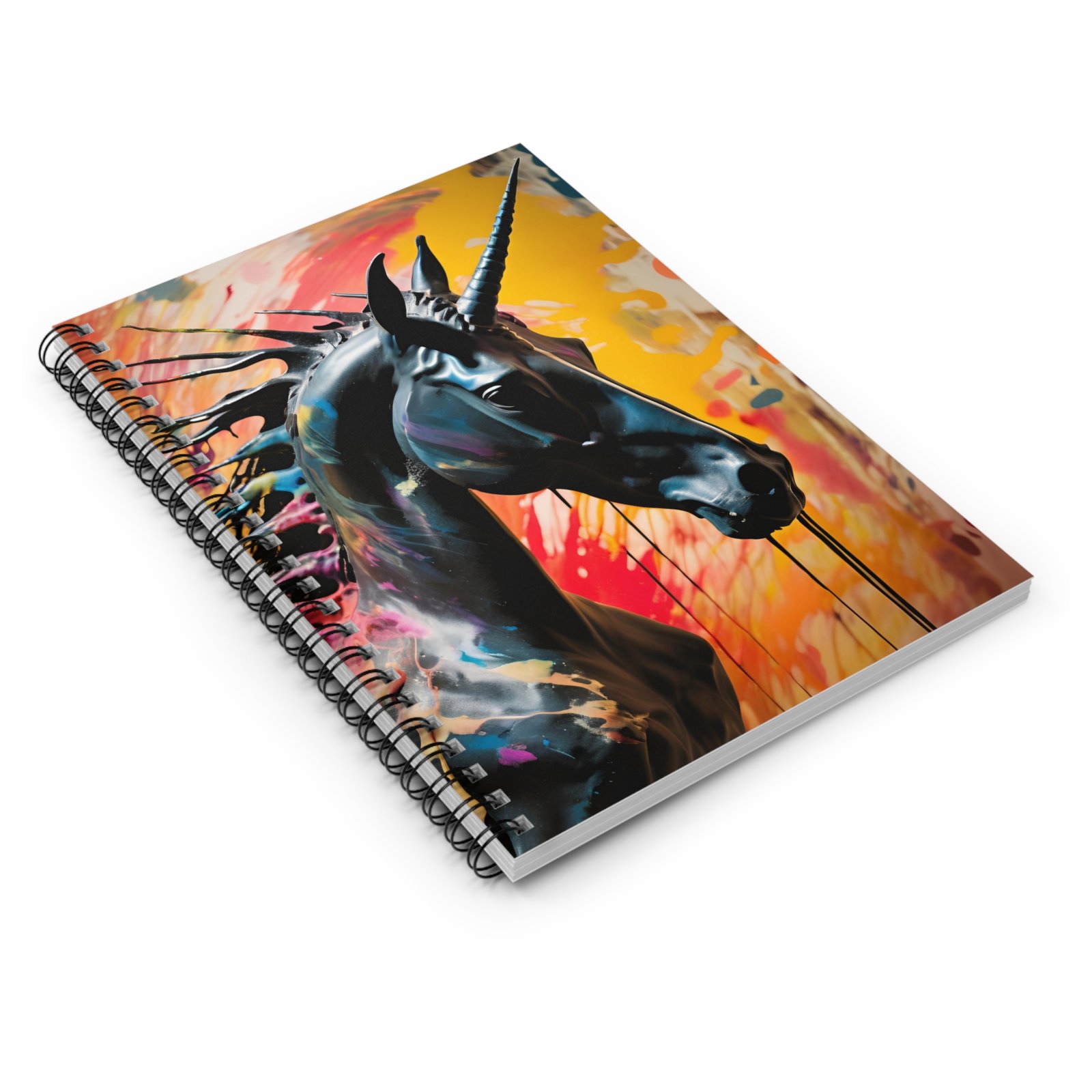 IS_4830 Artistic Unicorn Spiral Notebook - Image 3
