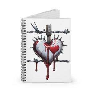 Barbed Wire Heart Spiral Notebook