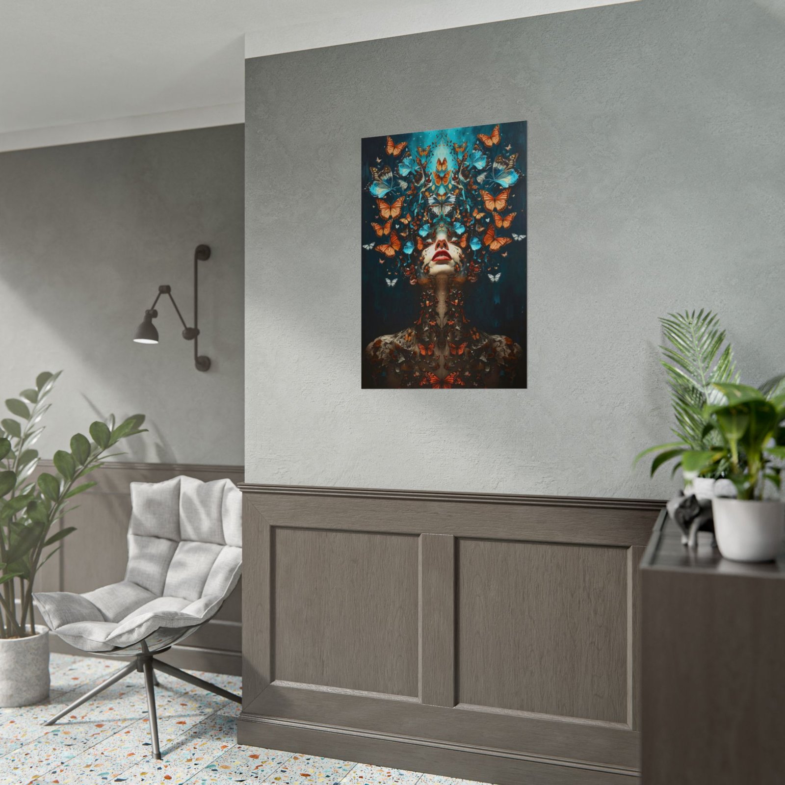 IS_6603 Surreal Butterfly Woman Rolled Poster - Image 4