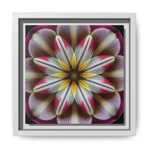IS_4853 Framed Floral Kaleidoscope Matte Canvas Art