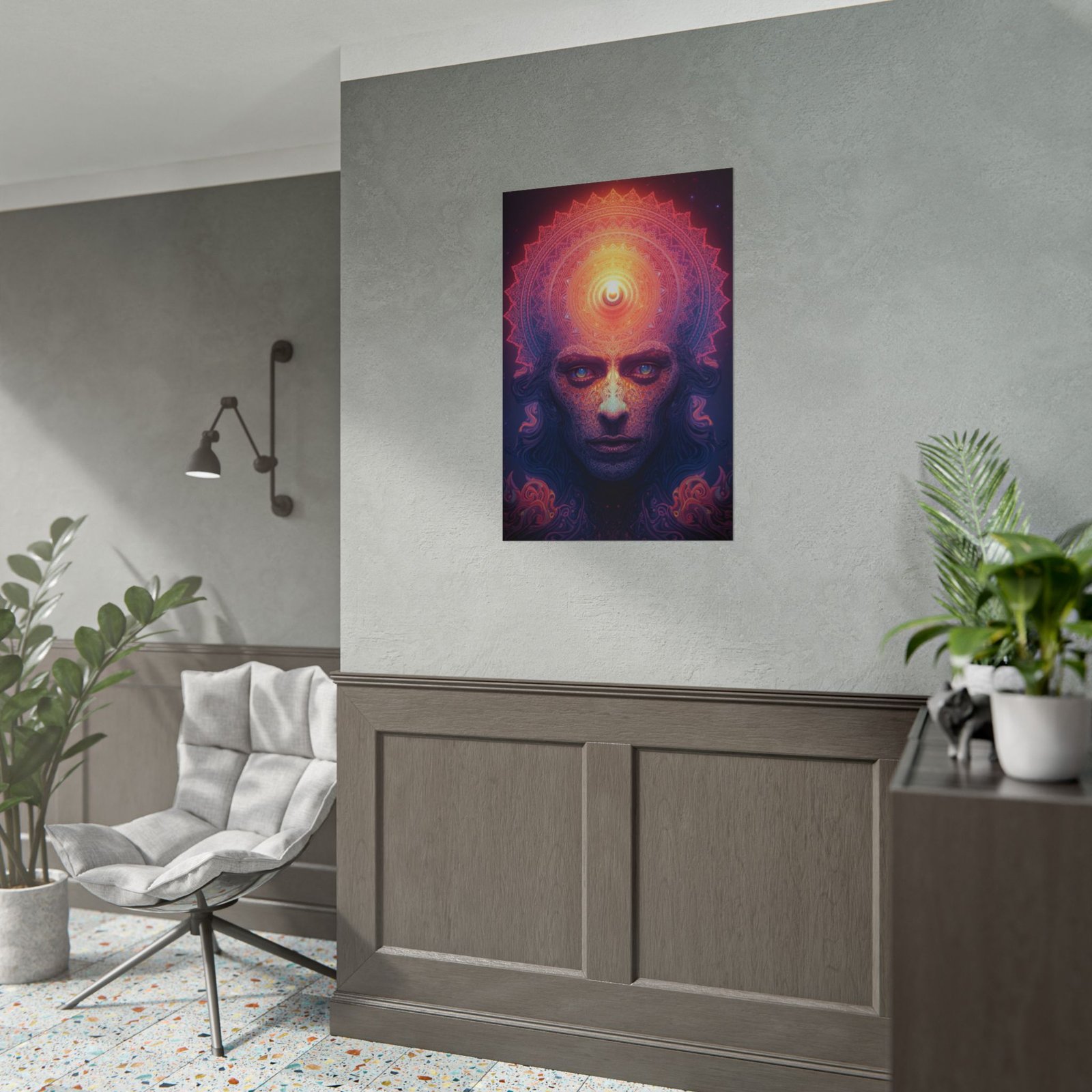 IS_6669 Mystic Third Eye Poster — Psychedelic Spiritual Wall Art - Image 4