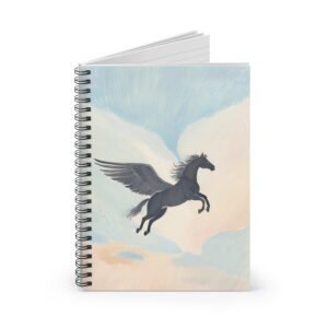 IS_4468 Whimsical Pegasus Spiral Notebook - Ruled Line for Dreamers