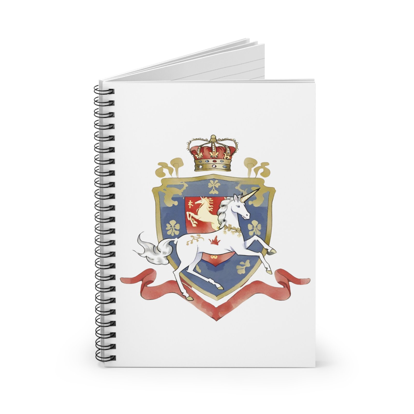 IS_1289 Unicorn Crest Spiral Notebook - Image 2