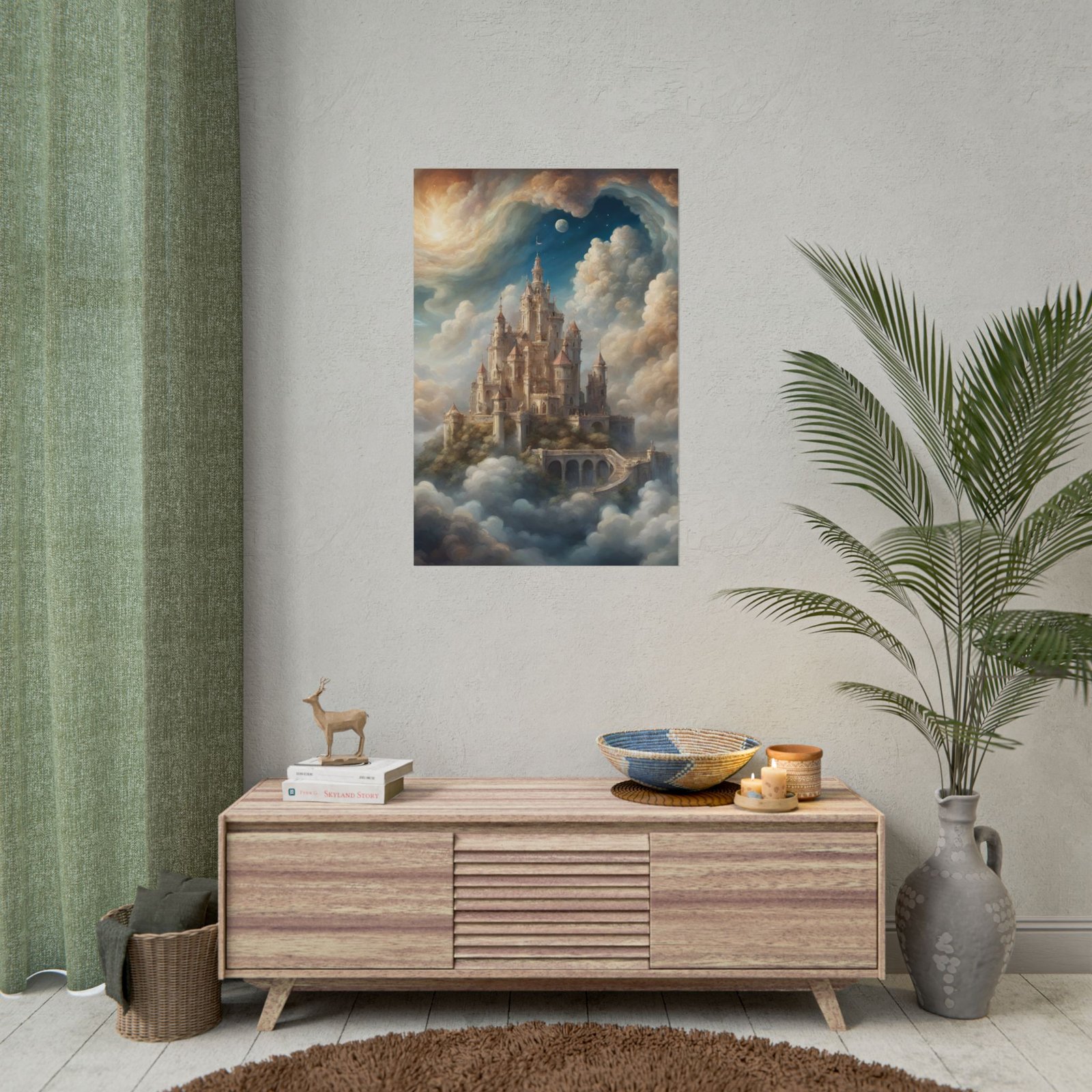 Fantasy Castle in the Clouds Rolled Poster - Image 2