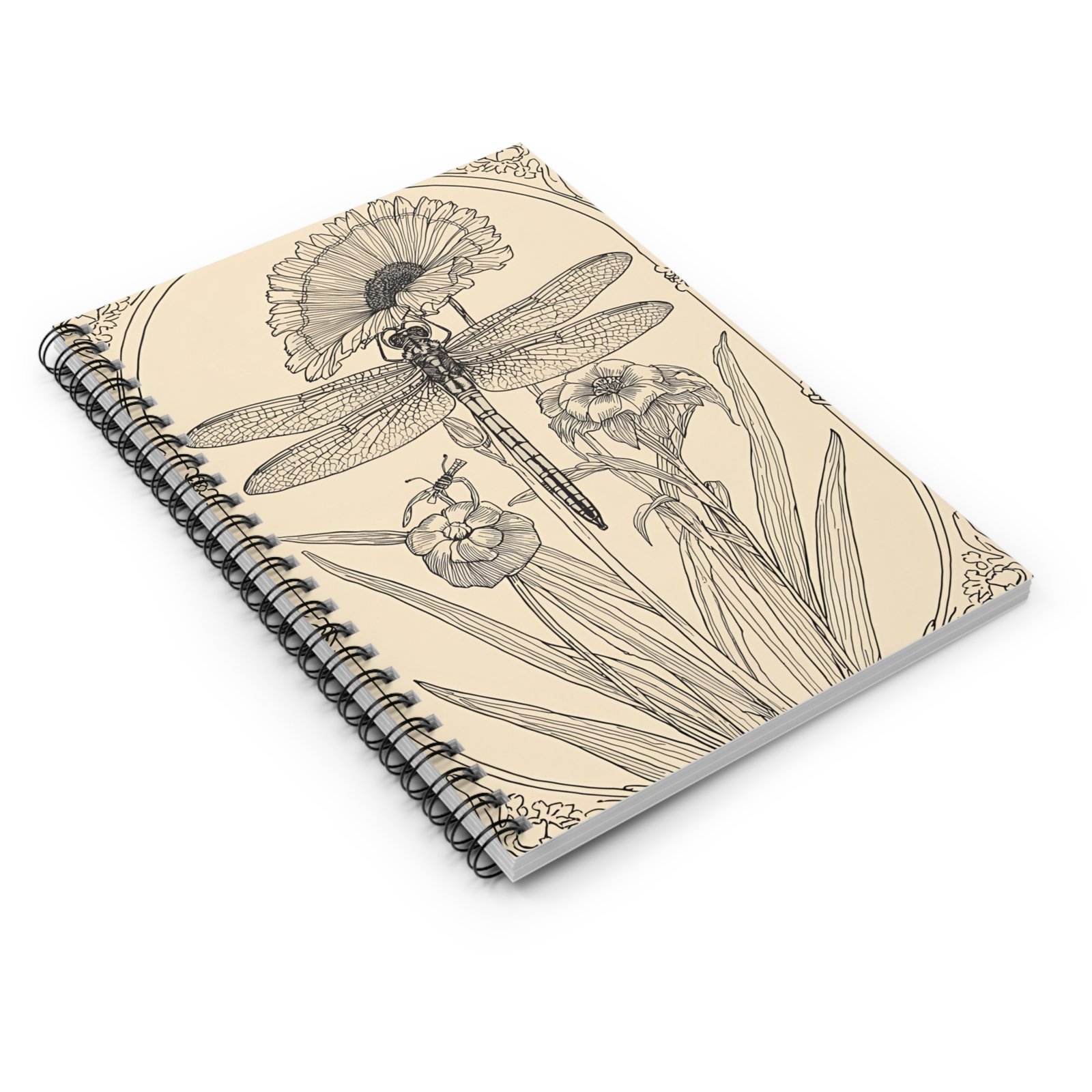 IS_6218 Botanical Dragonfly Spiral Notebook - Image 3