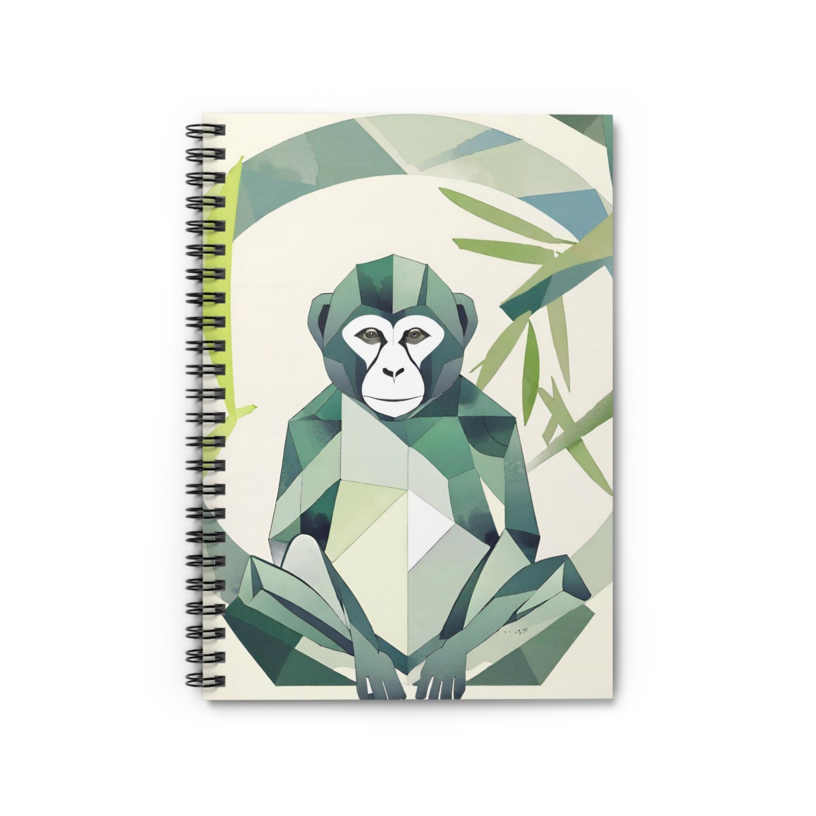 IS_0164 Jungle Vibes Spiral Notebook - Monkey Design, Ruled Line, Eco-Friendly - Image 2