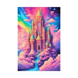 IS_6651 Fantasy Castle Rolled Poster — Vibrant Dreamscape Art Print