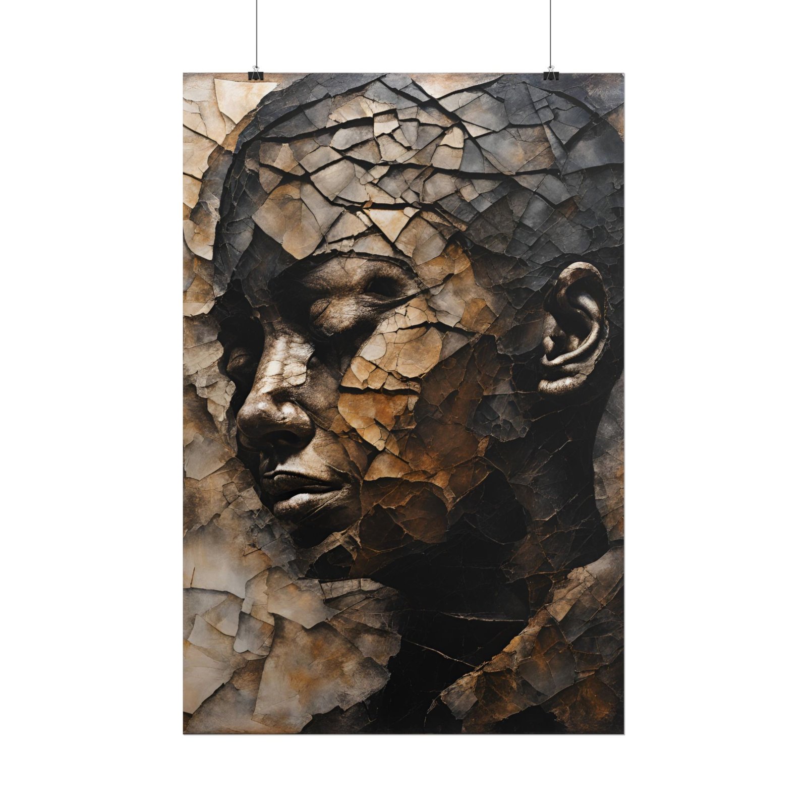 Artistic Abstract Face Rolled Poster - Image 3