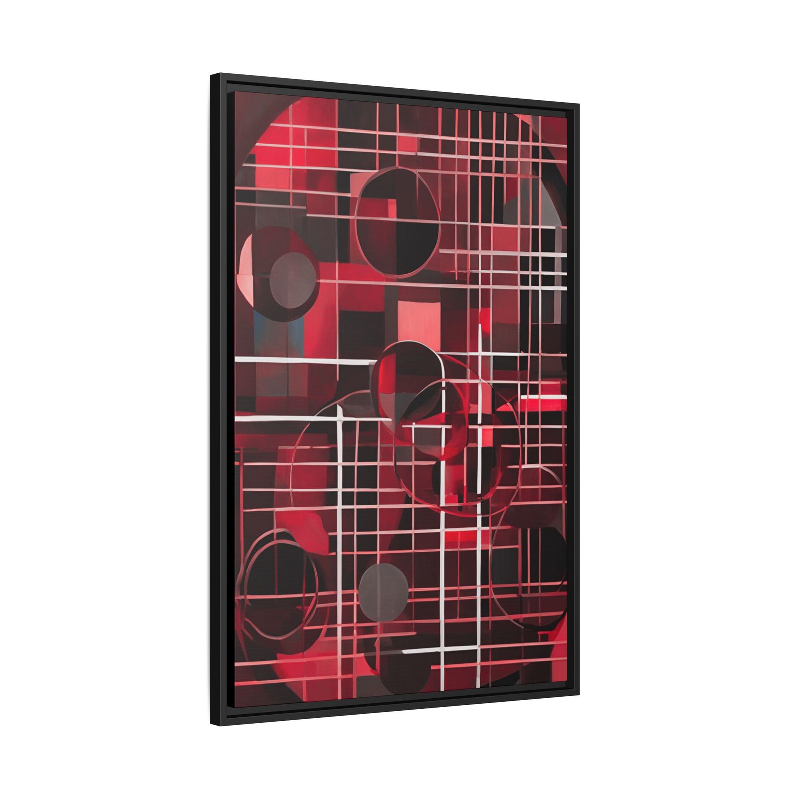Suprematism Abstract Red Geometric Canvas FRAMED 24x36" - Image 2