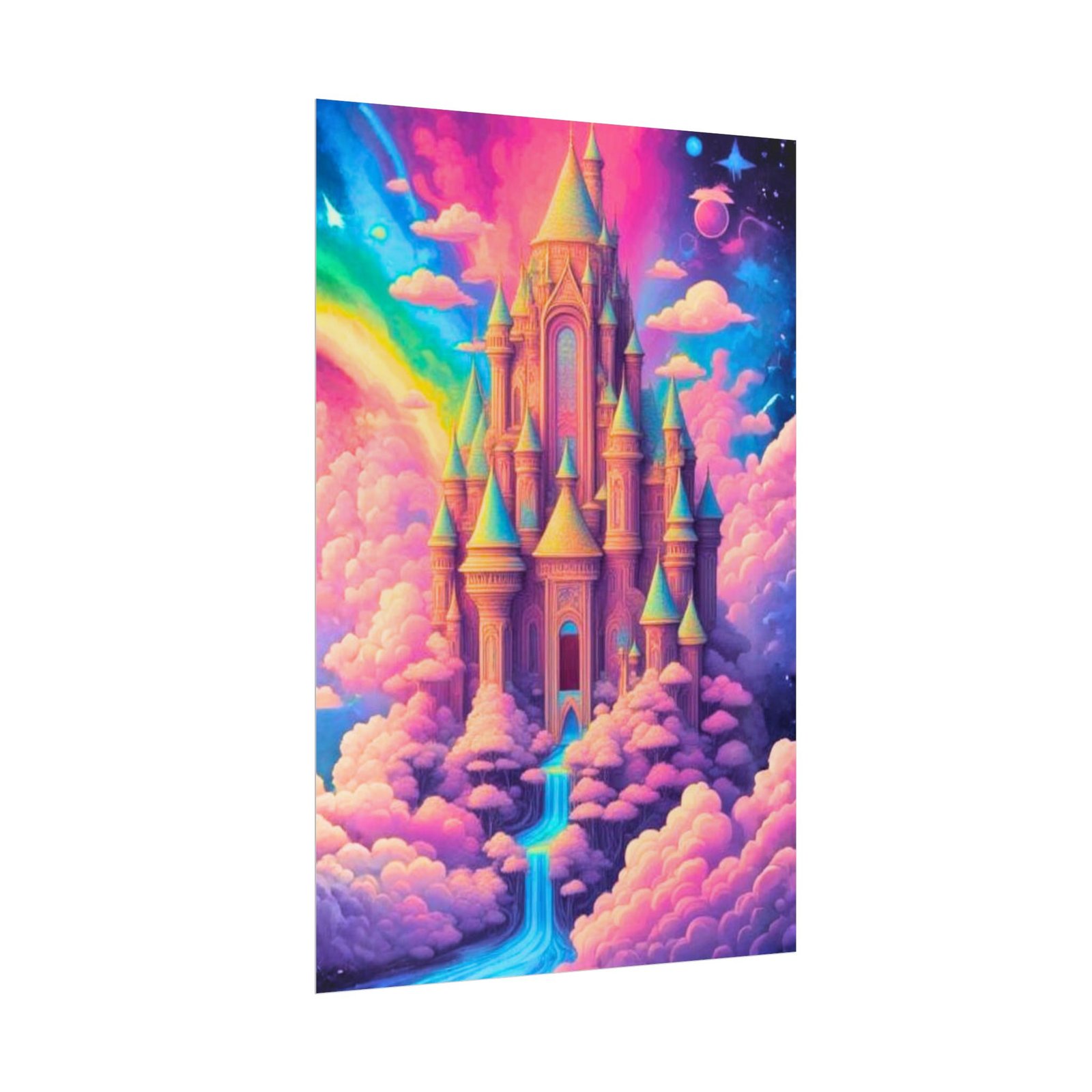 IS_6651 Fantasy Castle Rolled Poster — Vibrant Dreamscape Art Print - Image 2