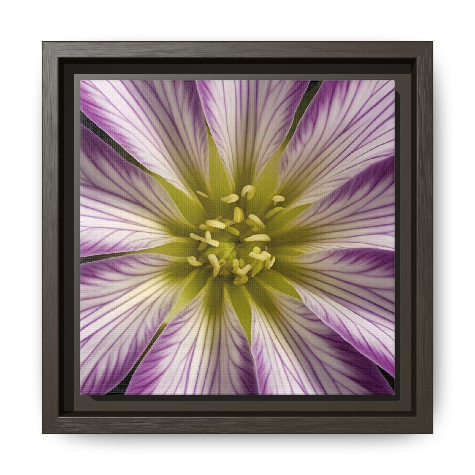 IS_4869 Framed Floral Canvas Art — Purple Radiant Bloom - Image 4