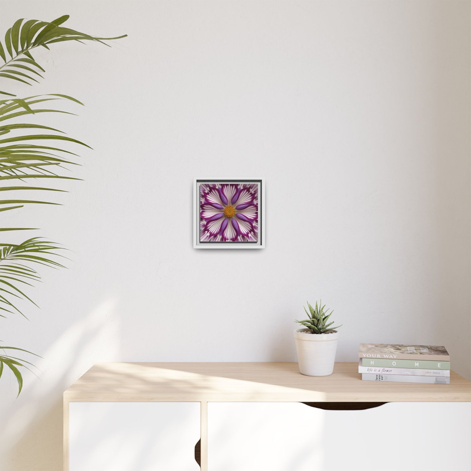 IS_4856 Framed Floral Kaleidoscope Matte Canvas Print - Image 3
