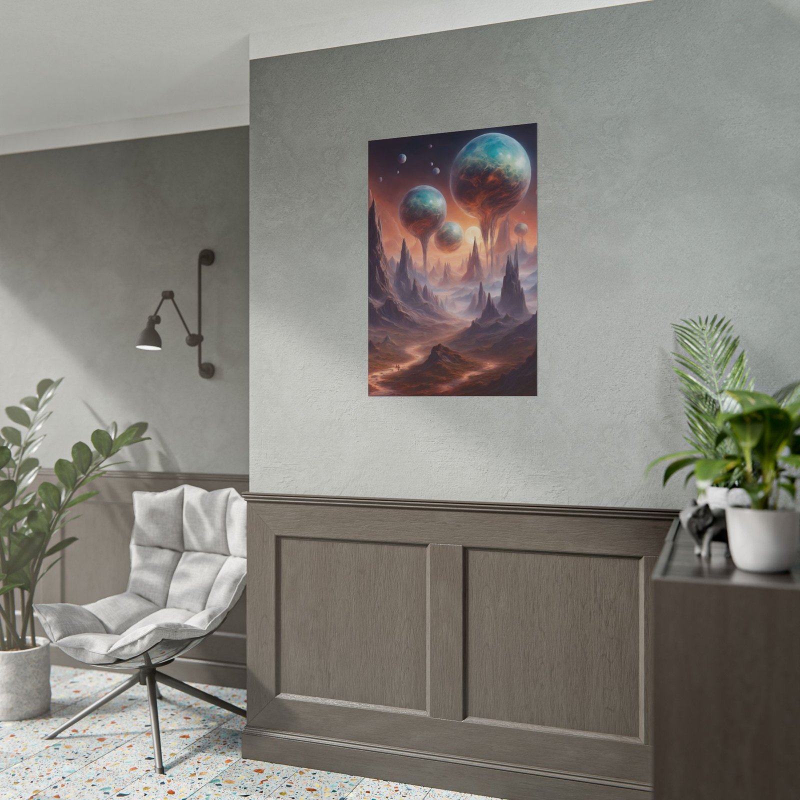 Stunning Cosmic Landscape Rolled Poster - Image 3