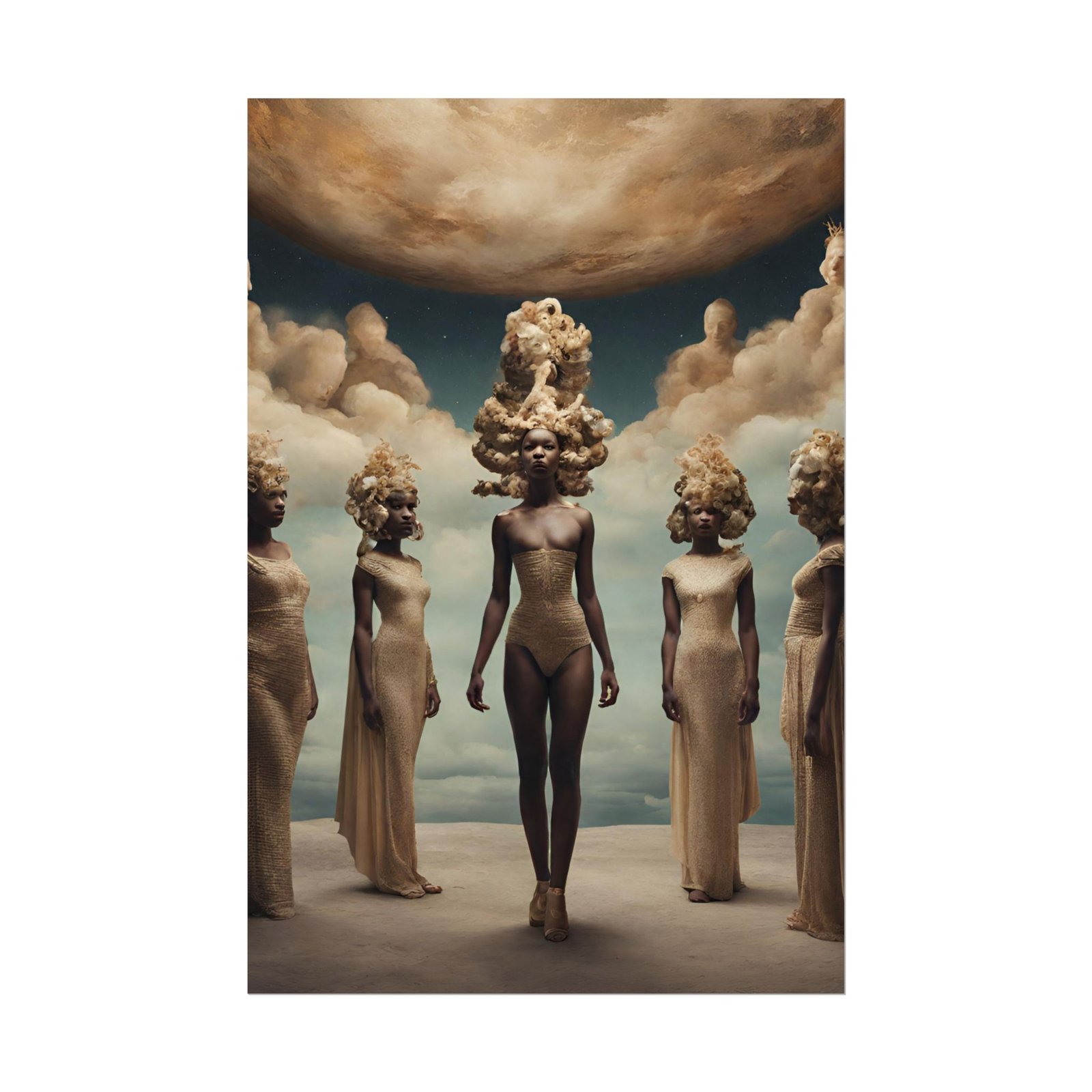 IS_0361 Surreal Goddess — Ethereal Figures Under Moonlight Rolled Poster - Image 5