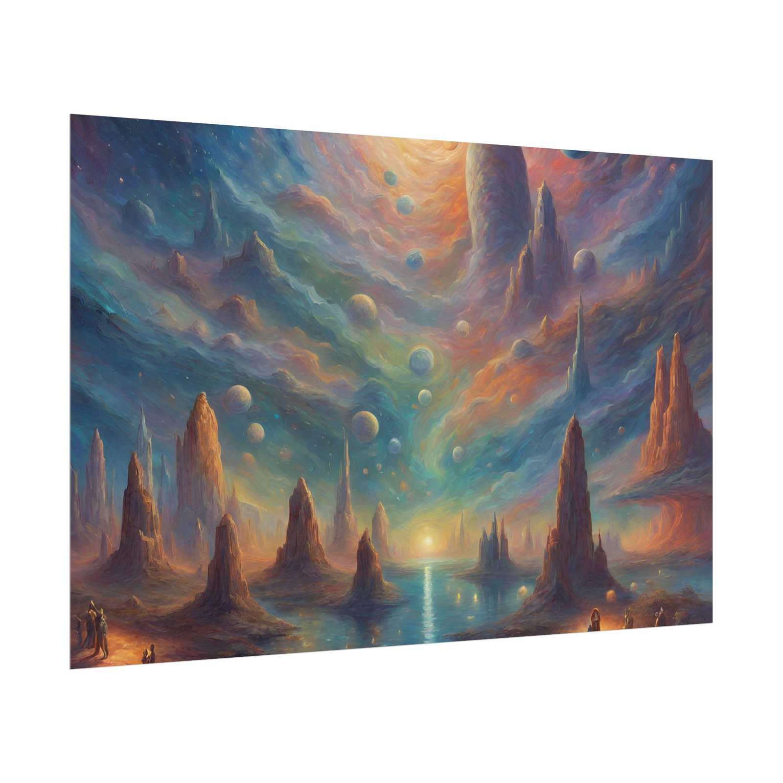 Dreamy Cosmic Landscape Rolled Poster - Image 3