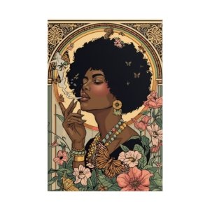IS_6306 Afrocentric Floral Rolled Poster