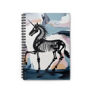 IS_4831 Unicorn Skeleton Spiral Notebook