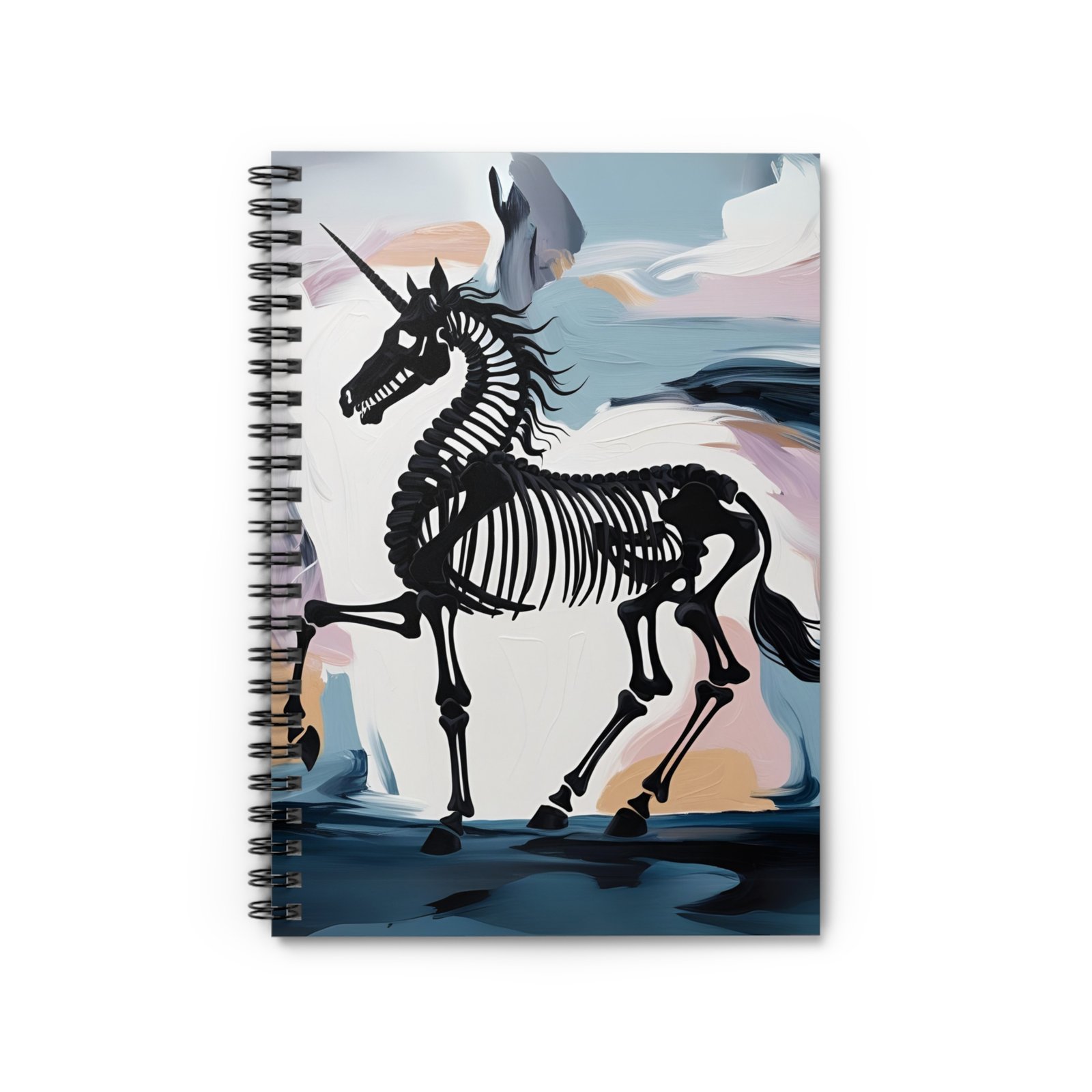 IS_4831 Unicorn Skeleton Spiral Notebook