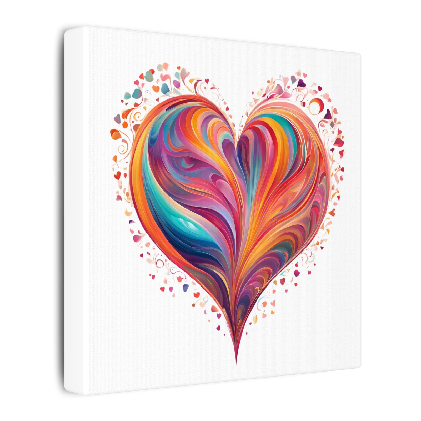 IS_4179 Colorful Swirl Heart Canvas - Image 2