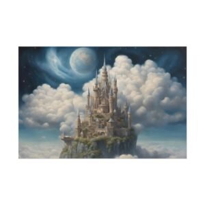 Fantasy Castle in the Clouds Rolled Poster