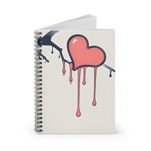 Dripping Wet Heart Spiral Notebook IS_3857
