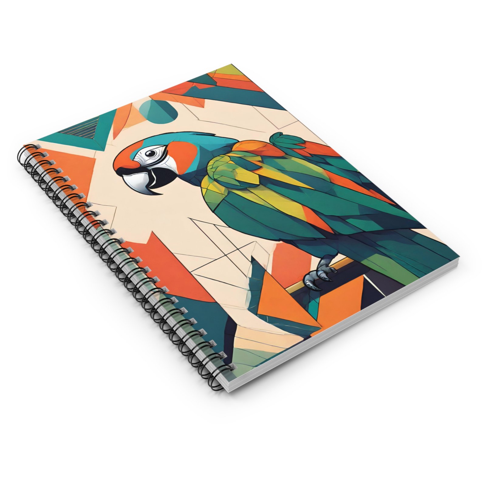 IS_0184 Vibrant Parrot Spiral Notebook - Ruled Lines for Creative Minds - Image 3