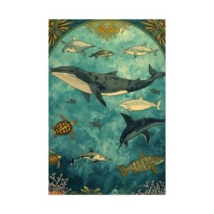 IS_6375 Ocean Life Whale Rolled Poster