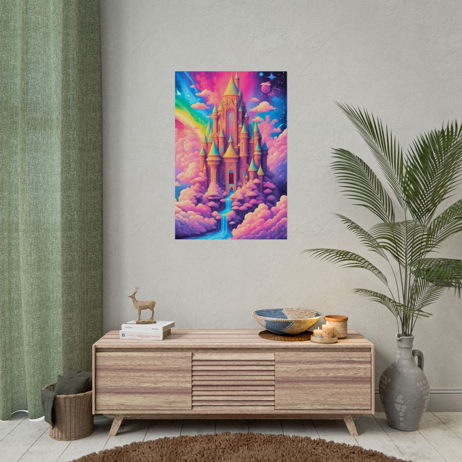 IS_6651 Fantasy Castle Rolled Poster — Vibrant Dreamscape Art Print - Image 3