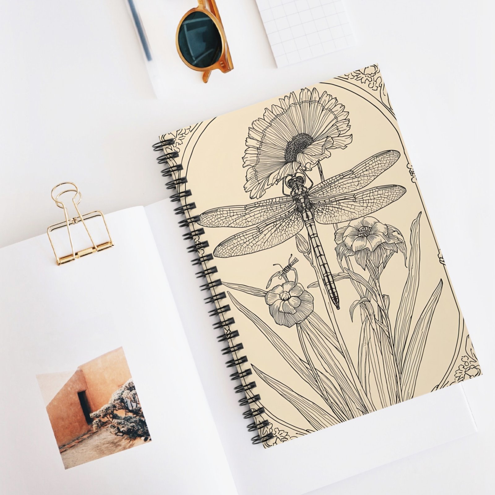 IS_6218 Botanical Dragonfly Spiral Notebook - Image 5