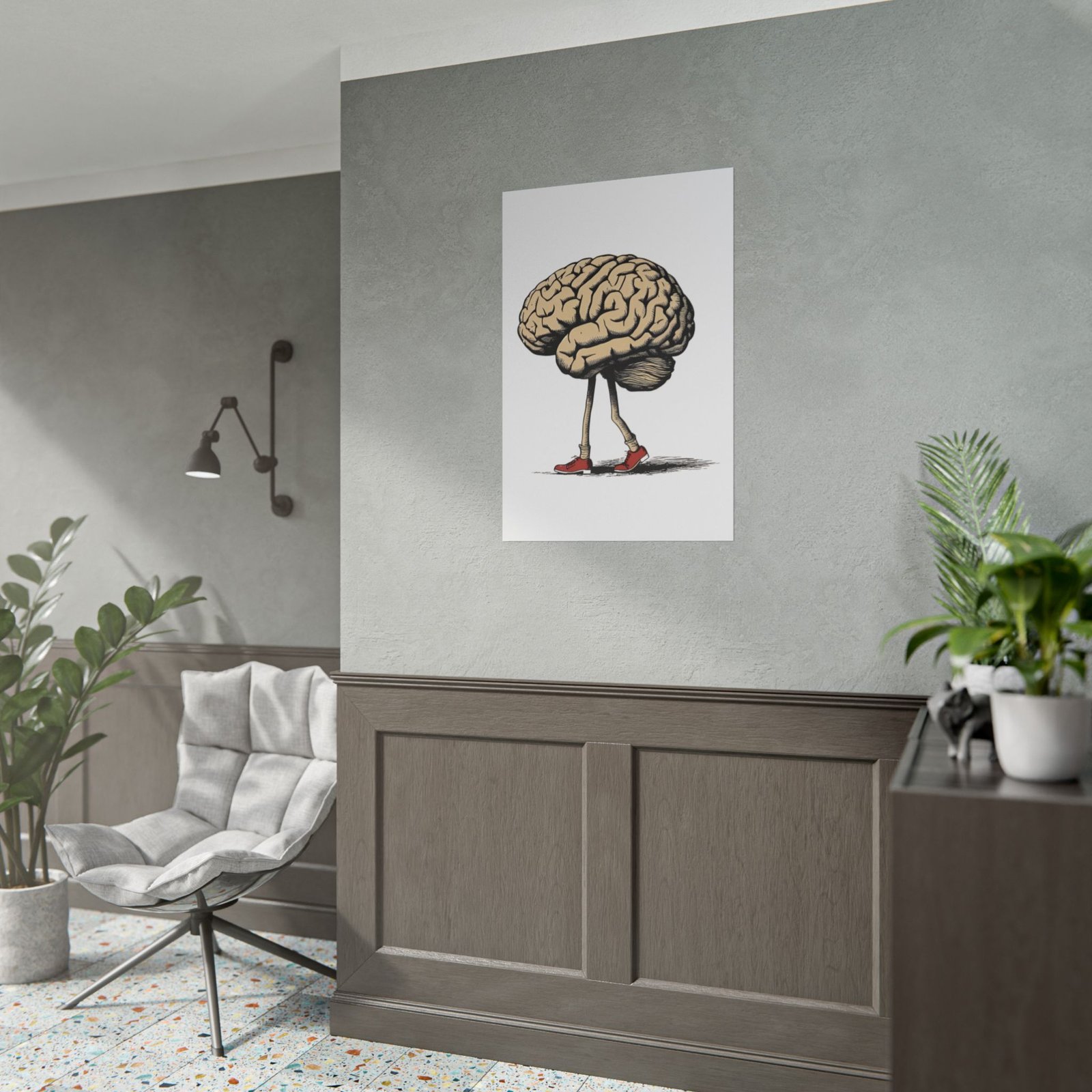 Quirky Creative Brain Walking Rolled Poster - Image 5