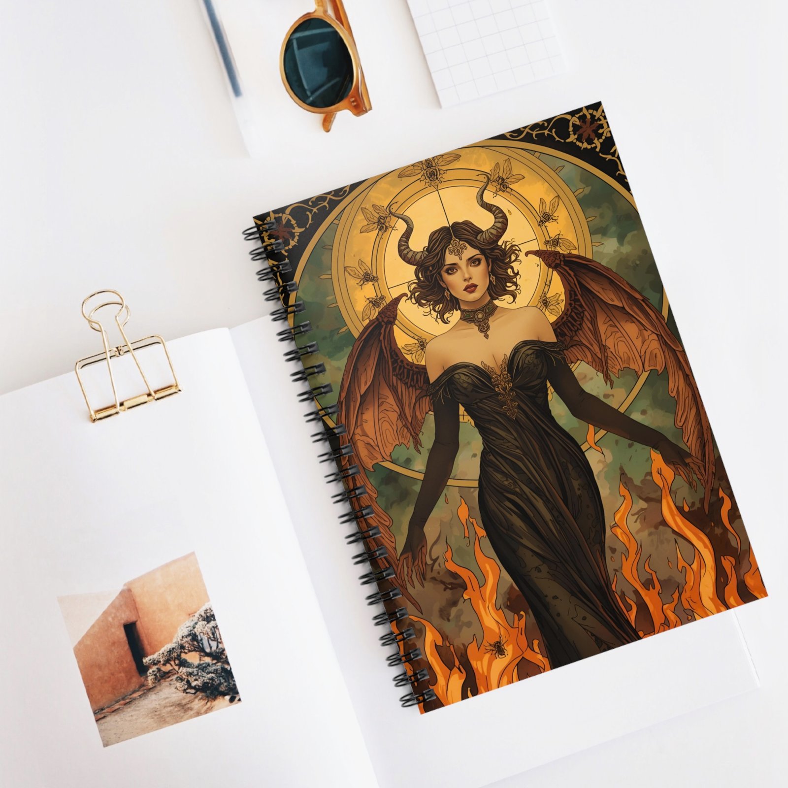 IS_6266 Satanic Femme Fatale Spiral Notebook - Image 5