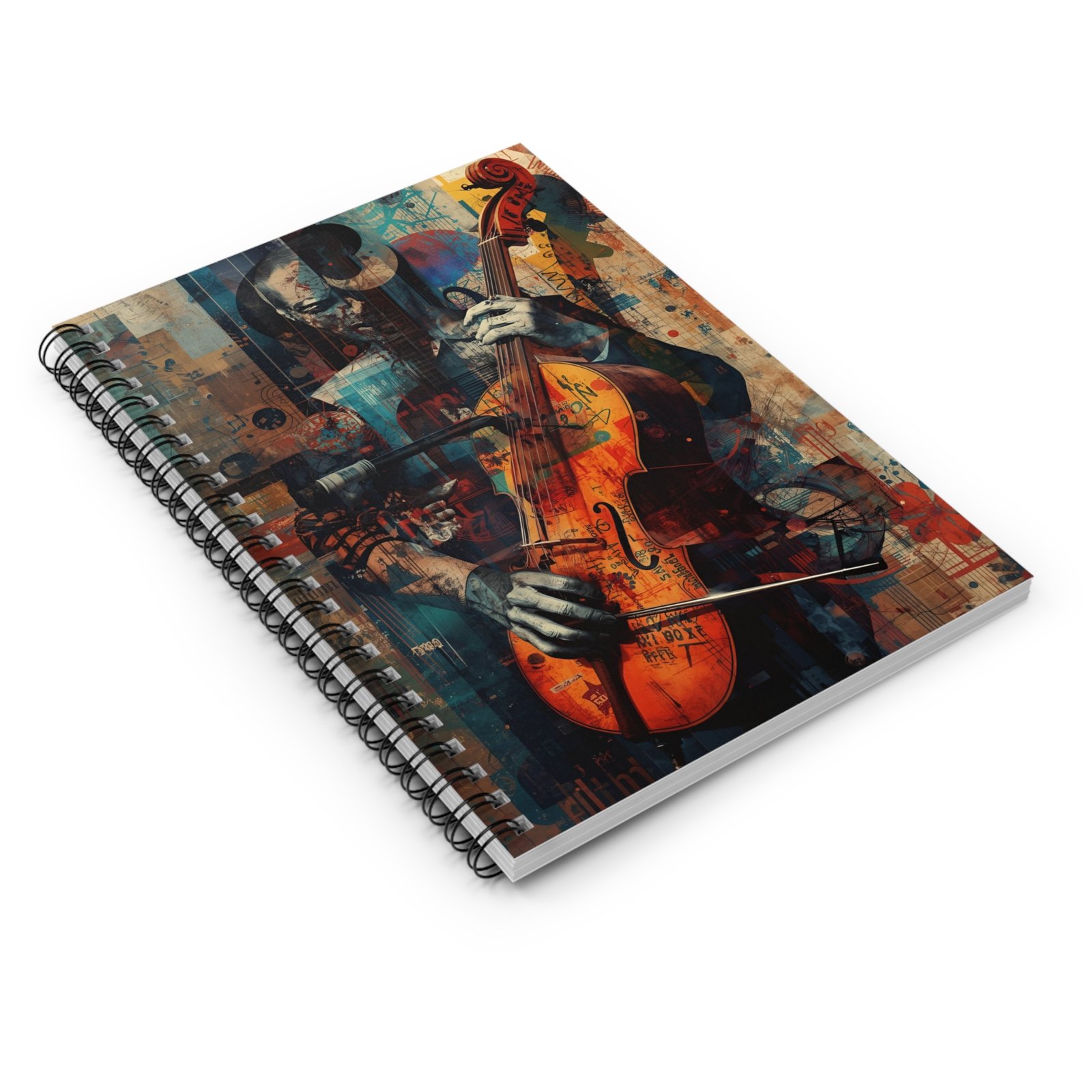 IS_6406 Cello Player Spiral Notebook - Image 3