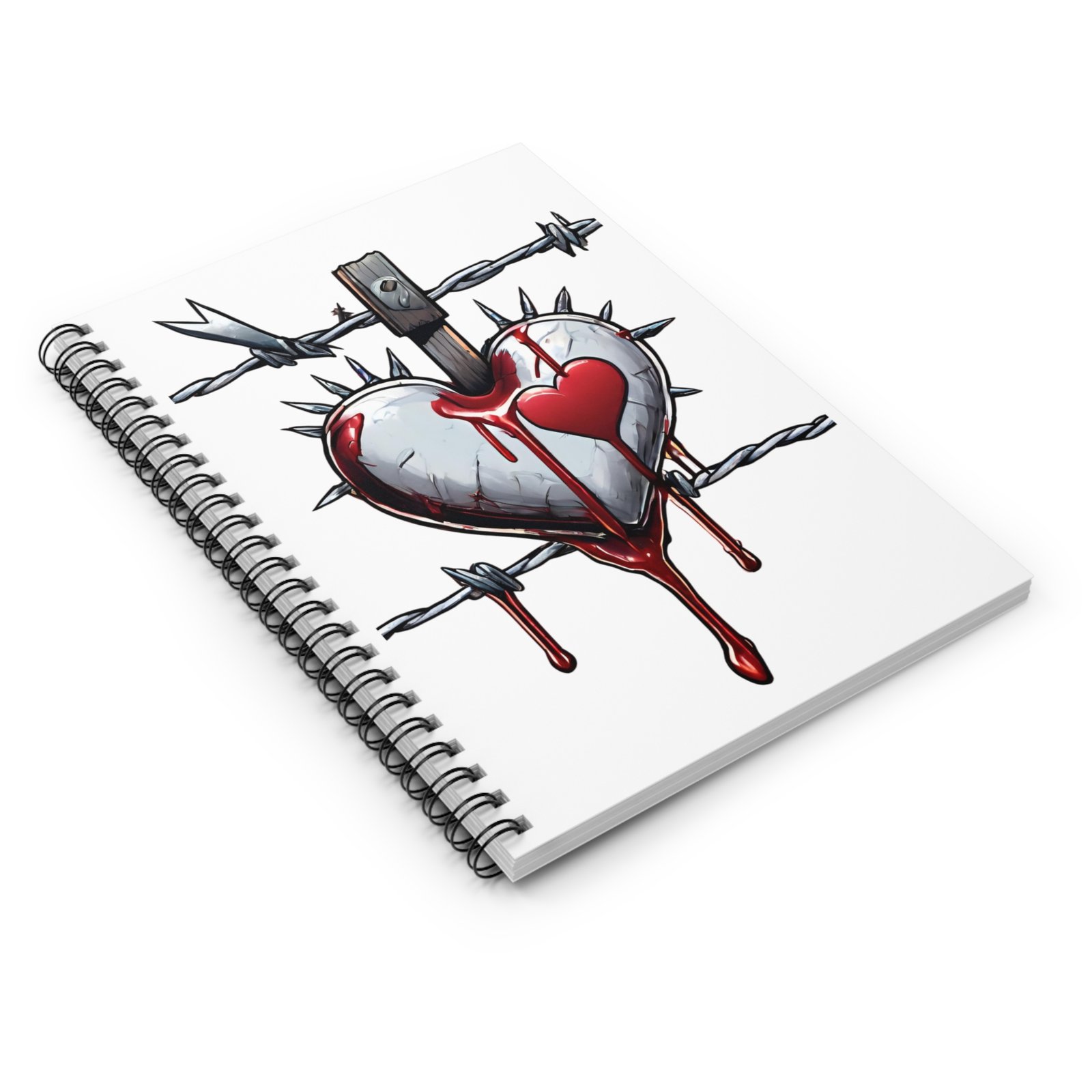 Barbed Wire Heart Spiral Notebook - Image 3