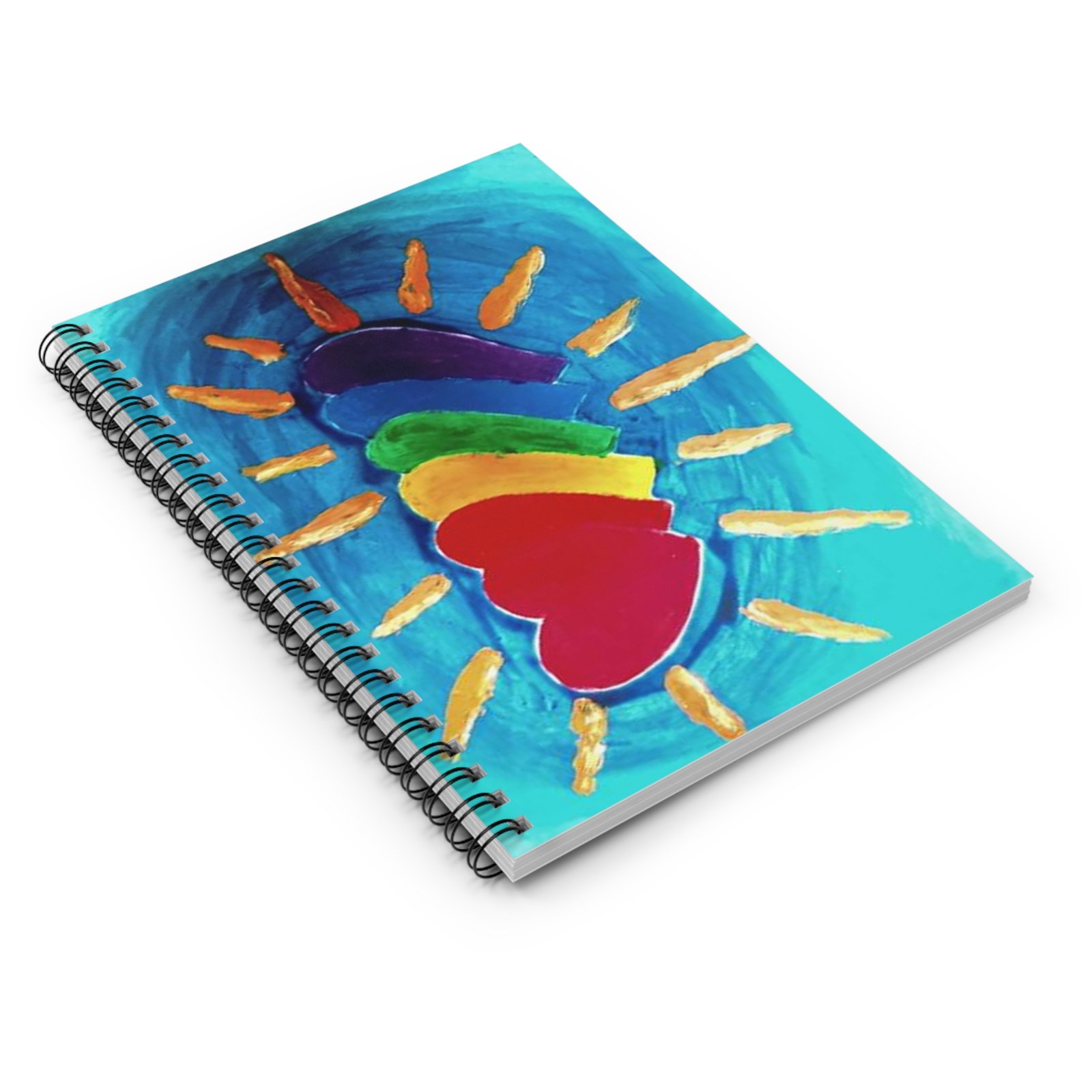IS_1283 Rainbow Hearts Spiral Notebook - Image 3