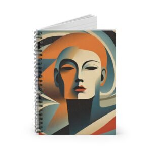 IS_4158 Artistic Spiral Notebook - Ruled Lines, Modern Design for Creative Minds