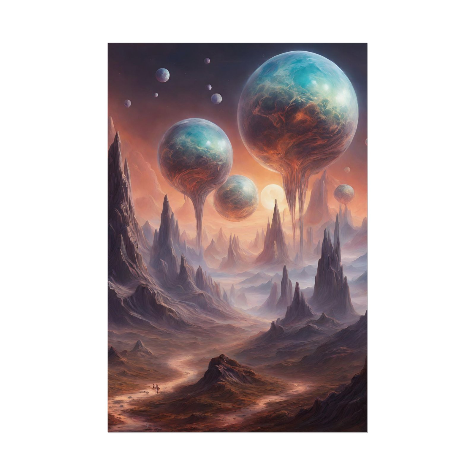 Stunning Cosmic Landscape Rolled Poster