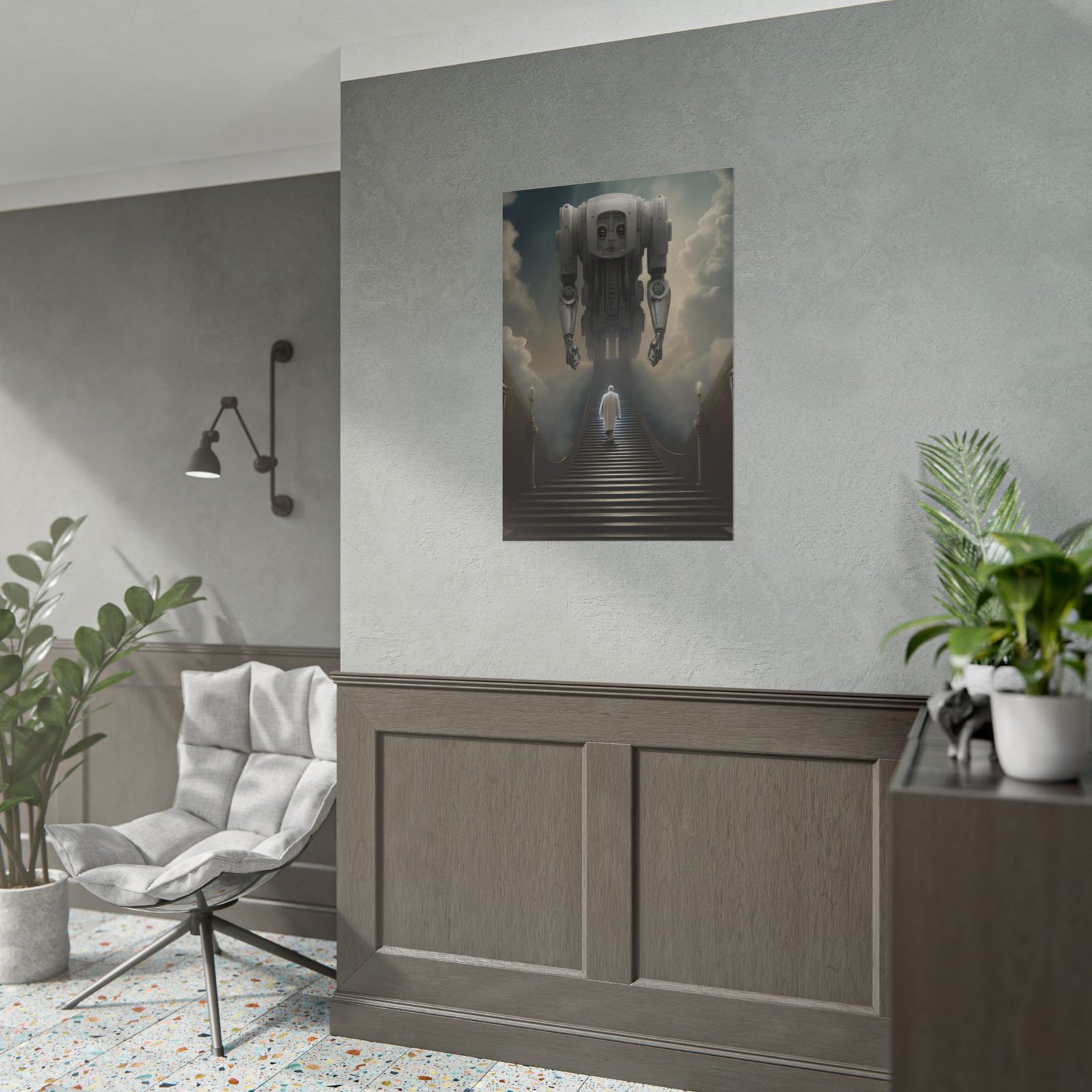 IS_3225 Futuristic Robot Rolled Art Poster - Image 5