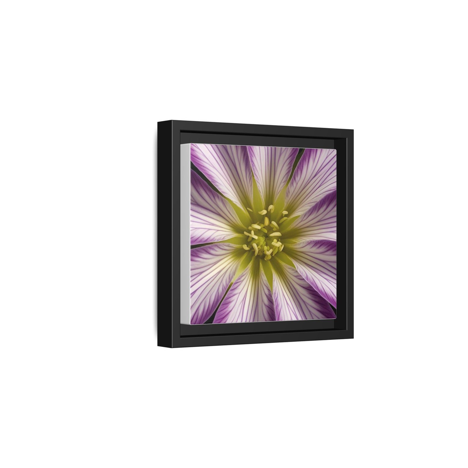 IS_4869 Framed Floral Canvas Art — Purple Radiant Bloom - Image 2