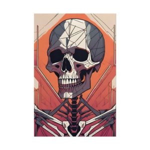 IS_3079 Geometrical Skeleton Rolled Posters