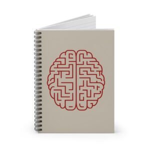 IS_4451 Creative Spiral Notebook - Brain Maze Design - Perfect for Students & Creatives