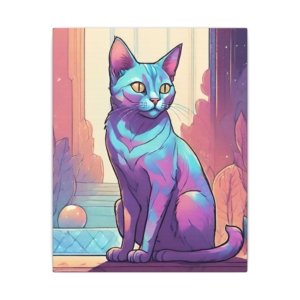 IS_1292 Iridescent Cat Matte Canvas