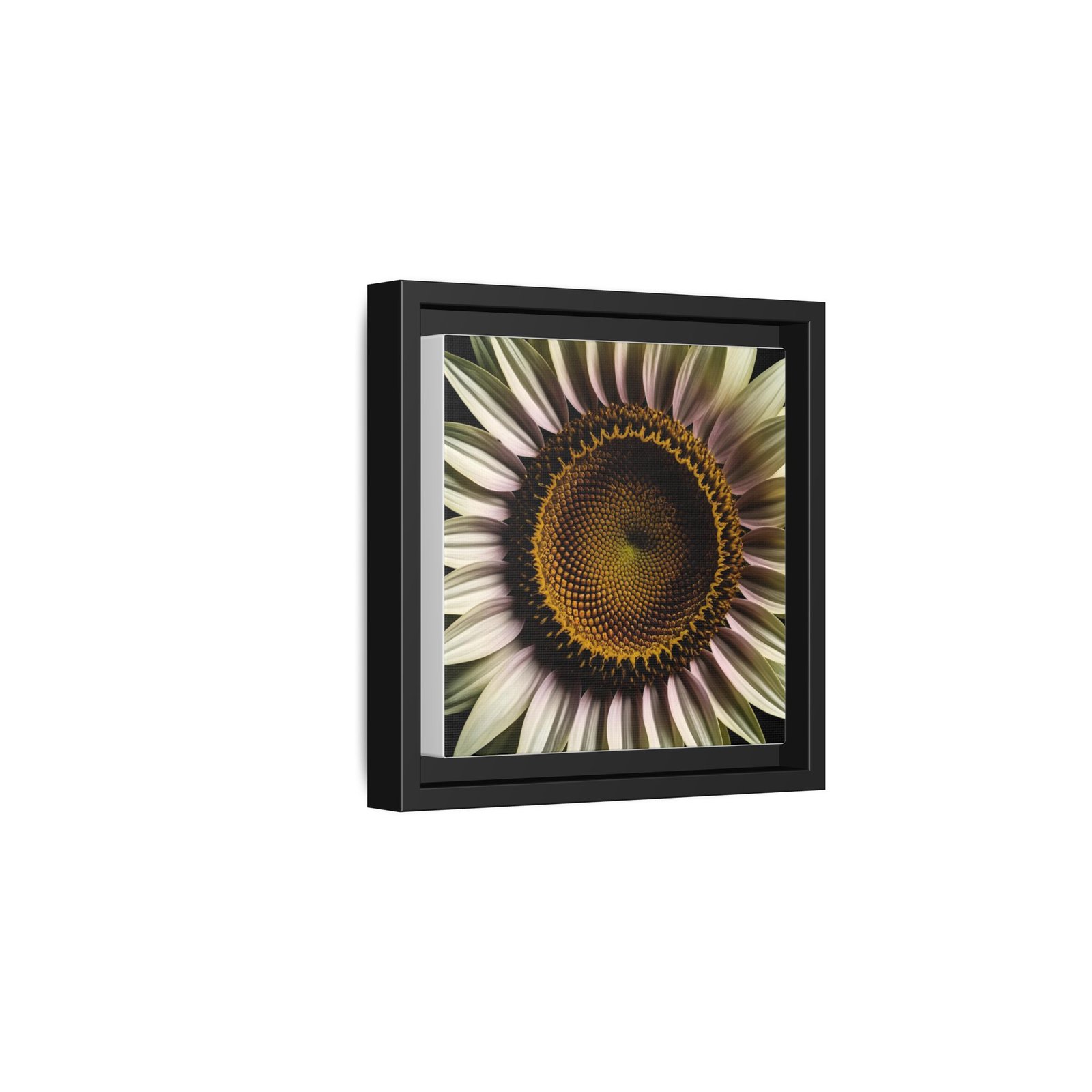 IS_4862 Framed Sunflower Macro Matte Canvas — Botanical Wall Art - Image 2
