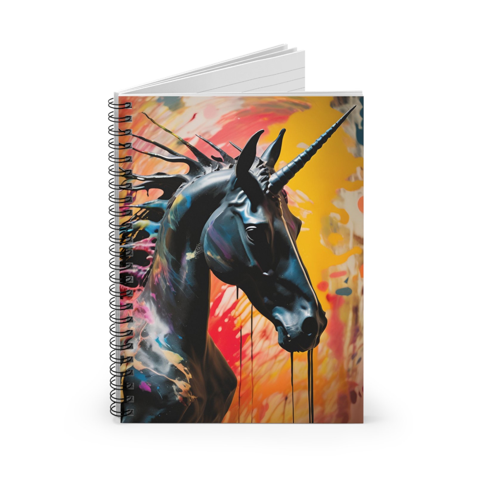 IS_4830 Artistic Unicorn Spiral Notebook - Image 2