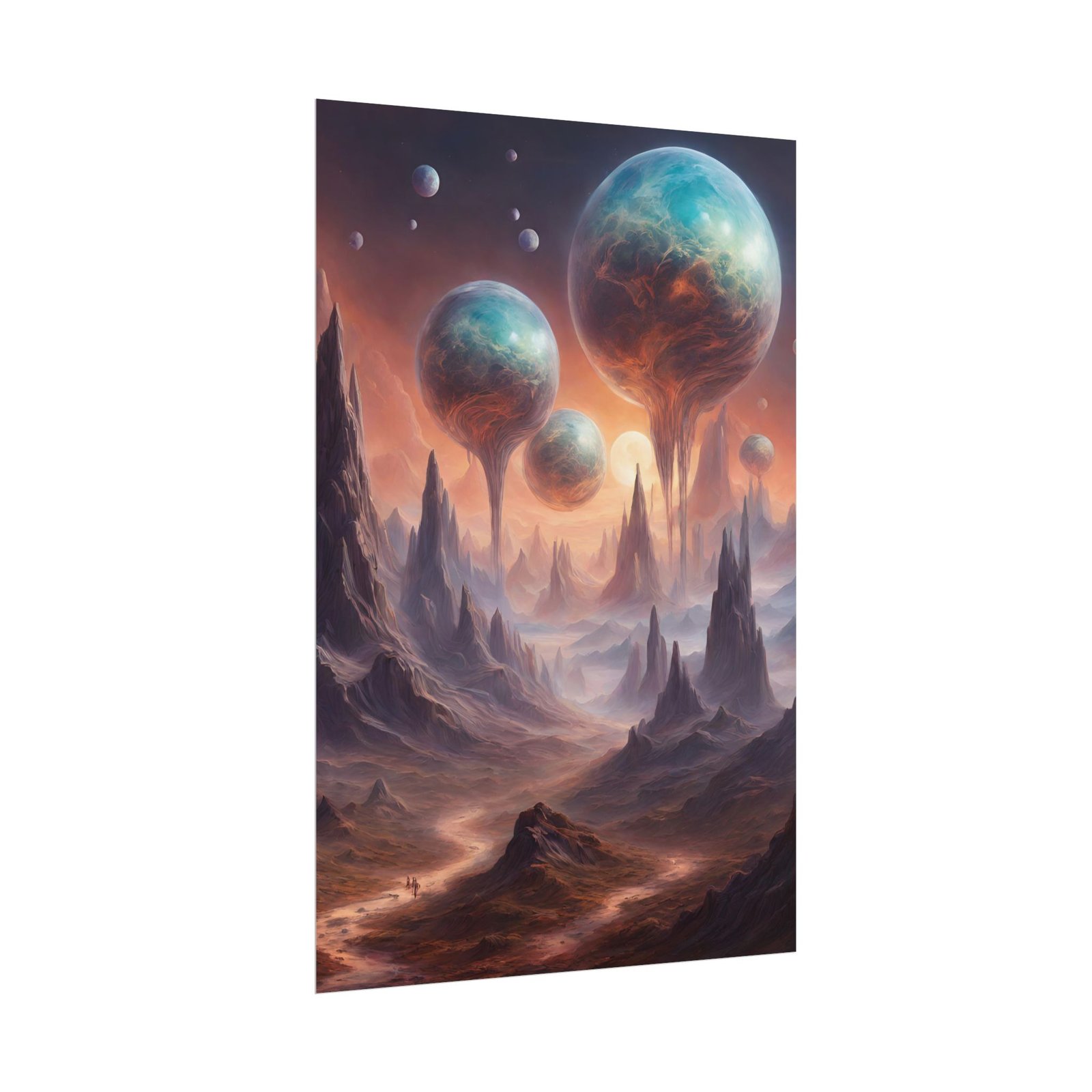 Stunning Cosmic Landscape Rolled Poster - Image 2