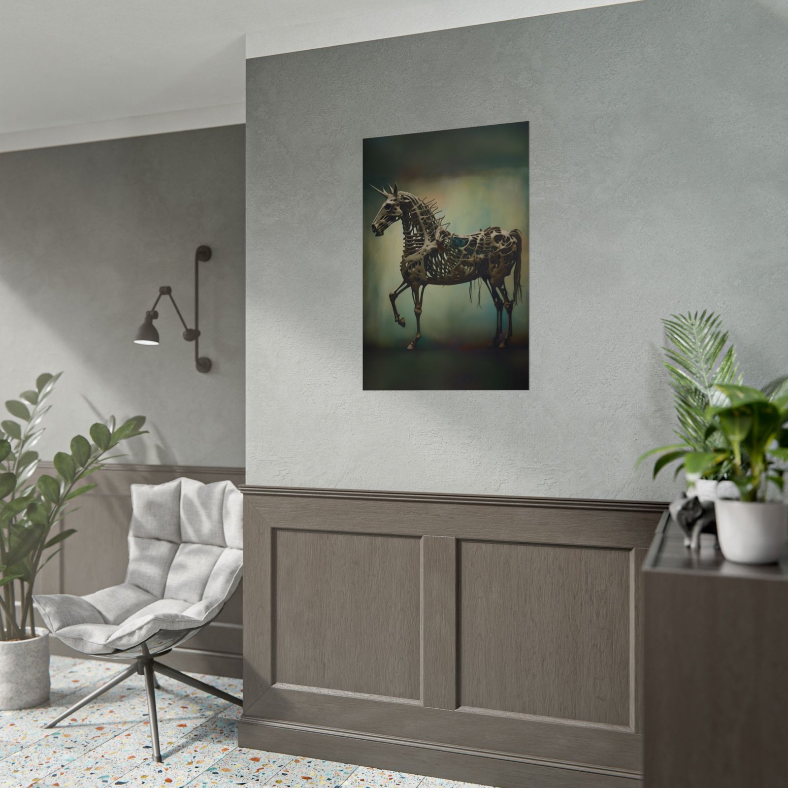 Steampunk Skeleton Unicorn Poster 4836 - Image 4