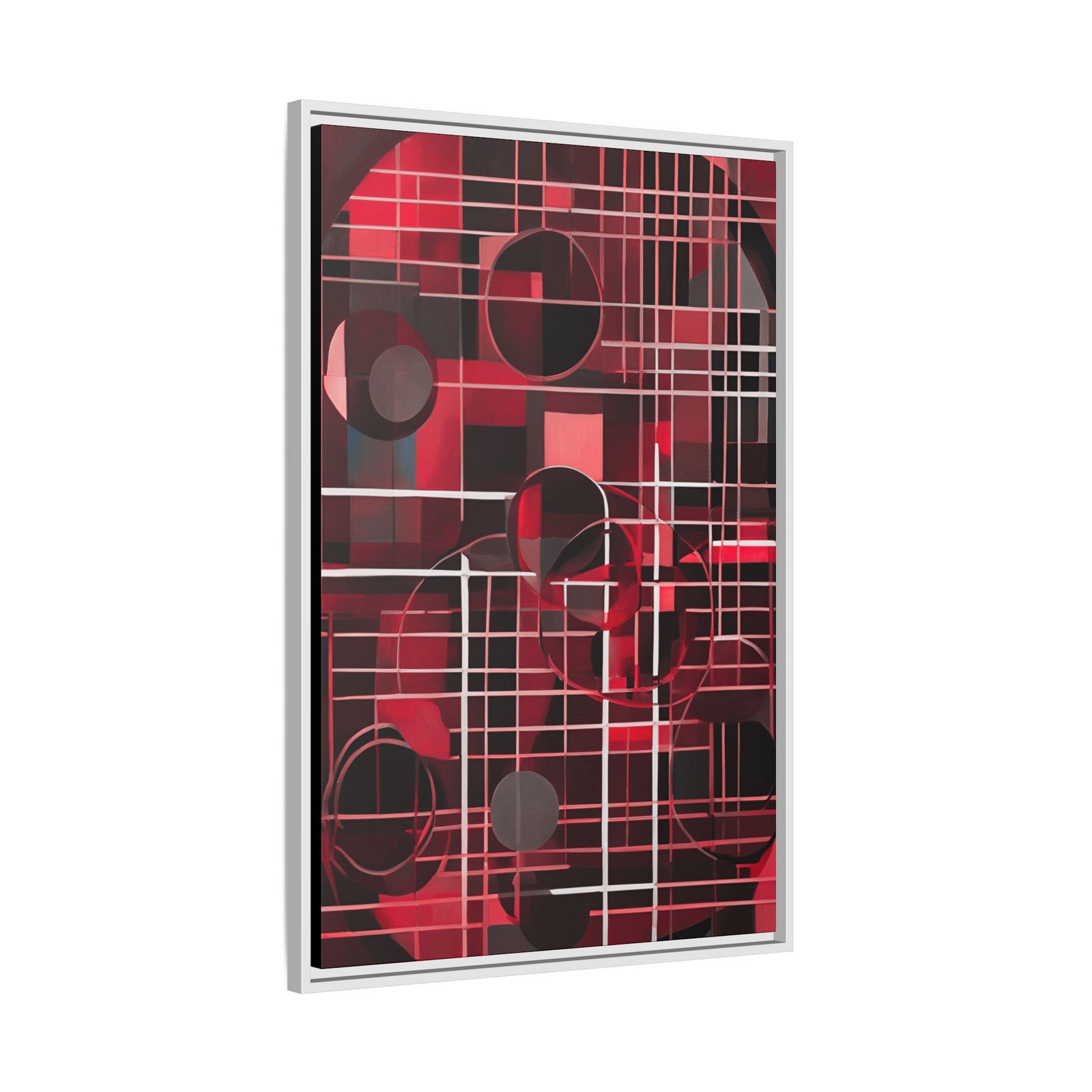 Suprematism Abstract Red Geometric Canvas FRAMED 24x36" - Image 6
