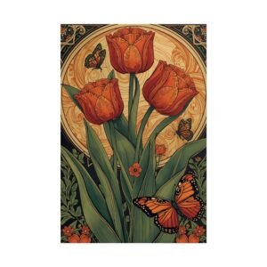 Art Nouveau Botanical Tulips Rolled Posters