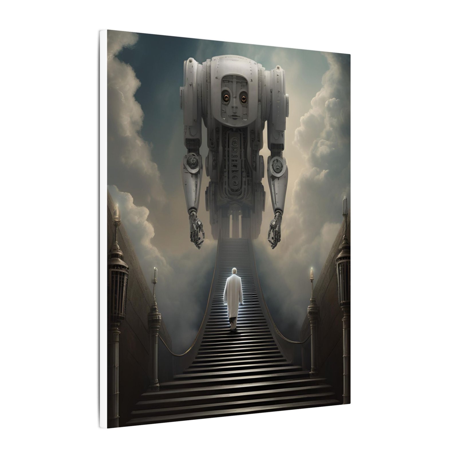 Surreal Robot Ascension Matte Canvas 16x20" - Image 2