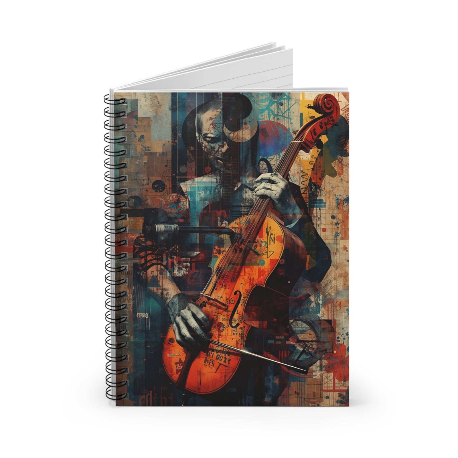 IS_6406 Cello Player Spiral Notebook - Image 2