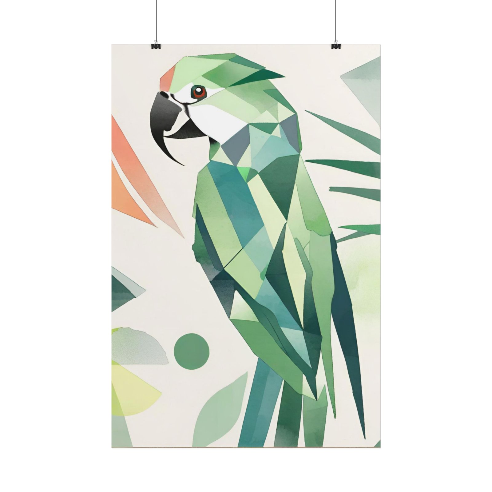 Modern Tropical Parrot Rolled Poster - Image 3